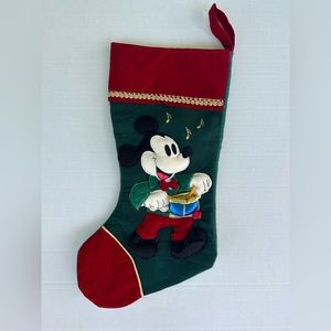 Mickey Mouse Drummer Boy Christmas Stocking Vintage 90’s Disney